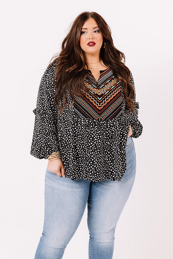 Bombshell Material Embroidered Top   Curves-Beginning Fashion