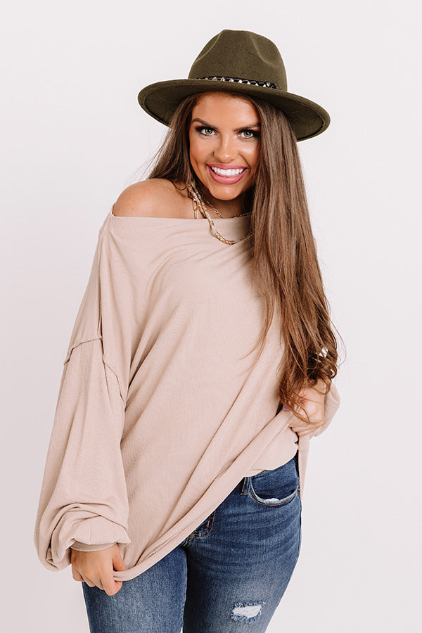 Better Days Ahead Shift Top In Iced Latte-Beginning Fashion