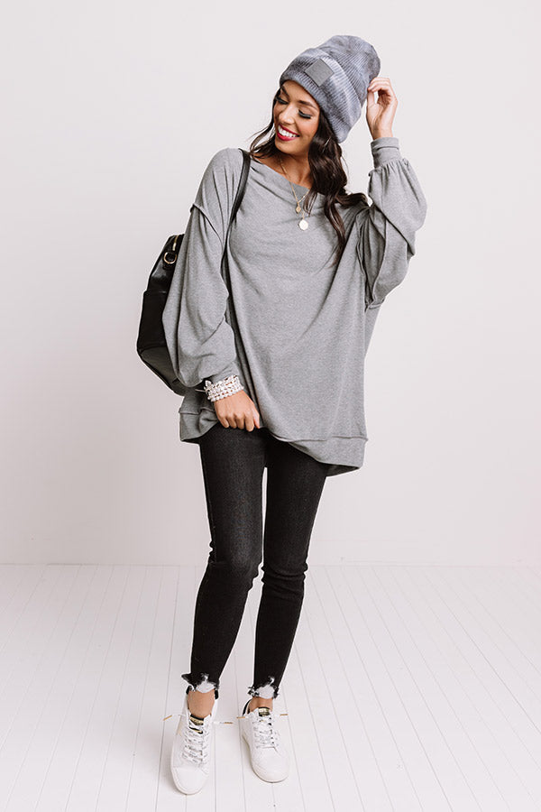 Better Days Ahead Shift Top In Grey-Beginning Fashion