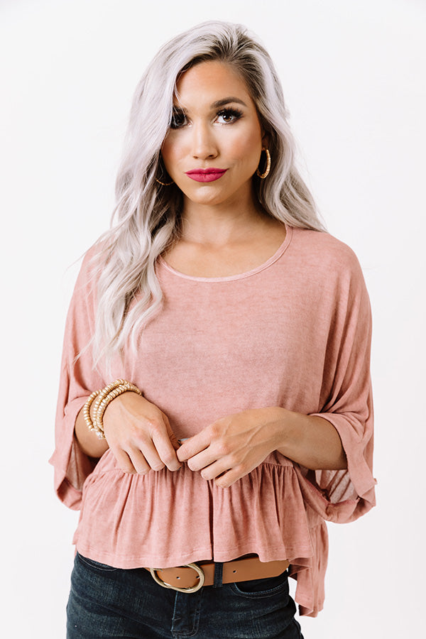 Campus Stroll Shift Top In Blush-Beginning Fashion