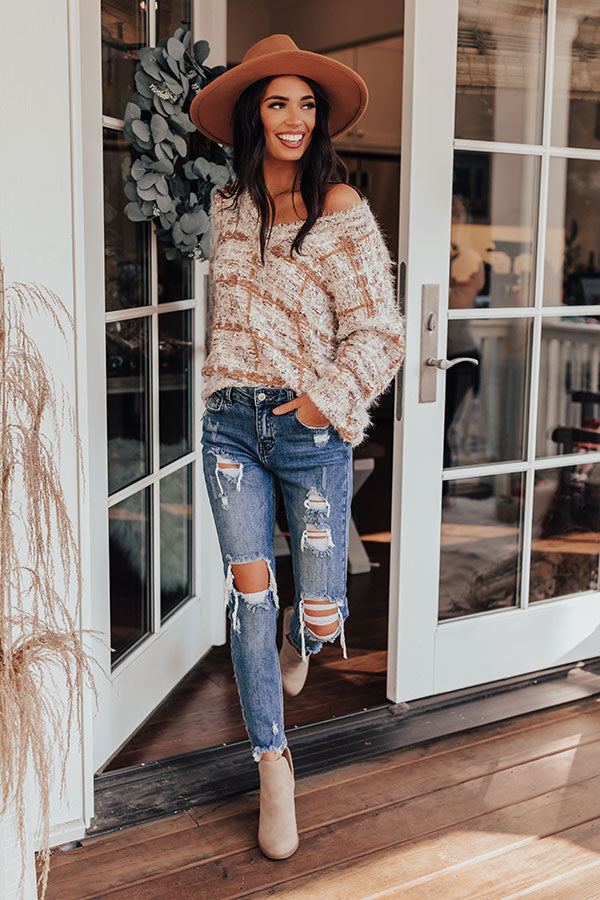 Fall Tradition Knit Sweater In Camel-Beginning Fashion