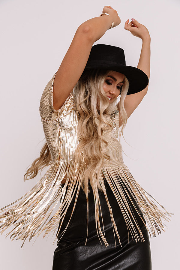 Glint Hint Sequin Top-Beginning Fashion