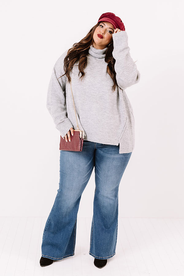 Cabin Comforts Shift Sweater   Curves-Beginning Fashion