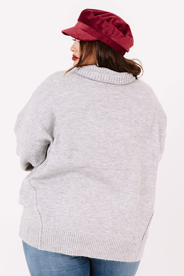 Cabin Comforts Shift Sweater   Curves-Beginning Fashion