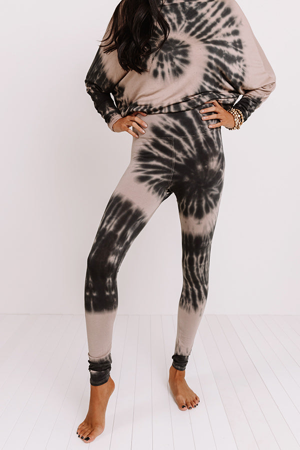 Cozy Factor Tie Dye Legging In Mocha-Beginning Fashion