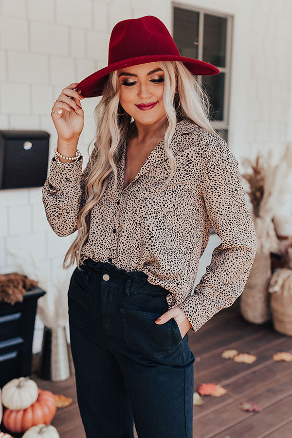 Blind Date Button Up Top-Beginning Fashion