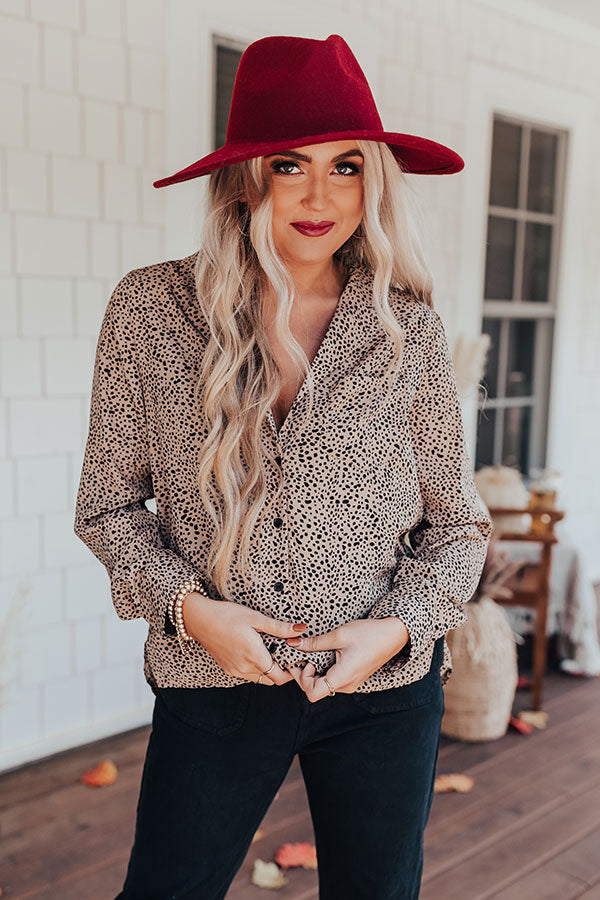 Blind Date Button Up Top-Beginning Fashion