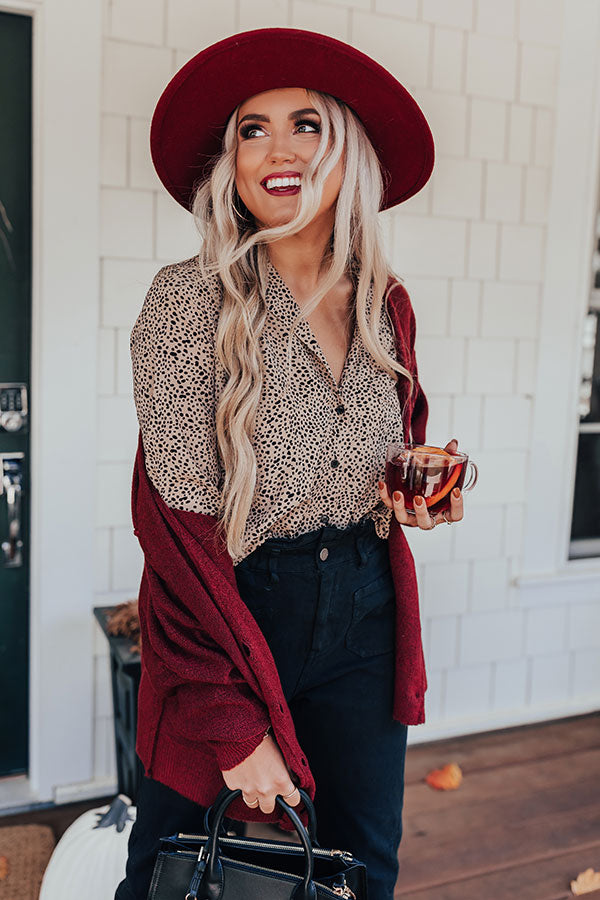 Blind Date Button Up Top-Beginning Fashion