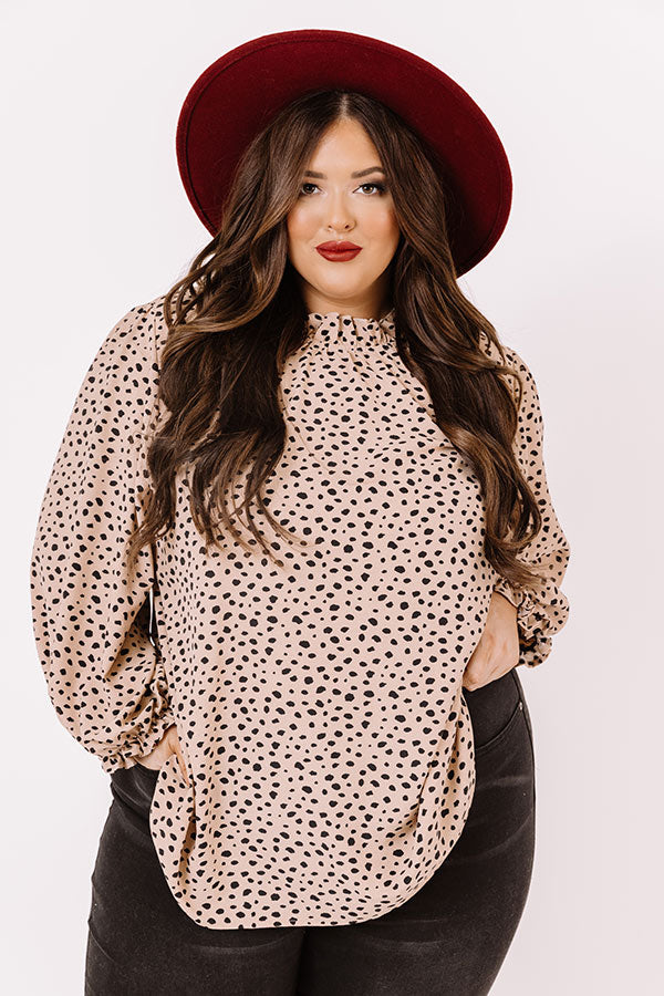 Belles And Brunch Shift top In Iced Latte Curves-Beginning Fashion