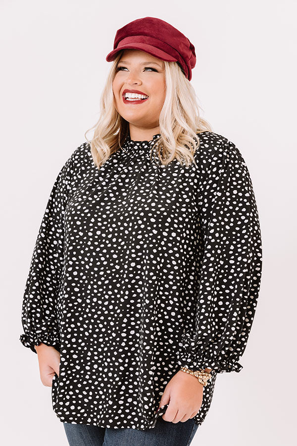 Belles And Brunch Shift Top In Black Curves-Beginning Fashion
