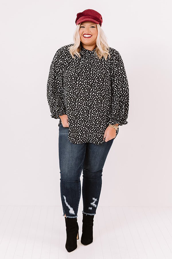Belles And Brunch Shift Top In Black Curves-Beginning Fashion