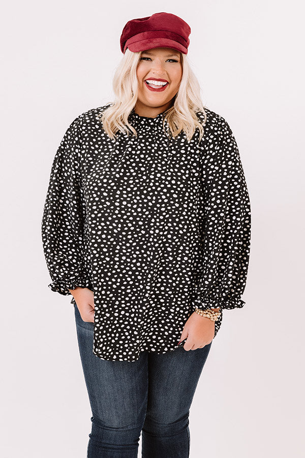 Belles And Brunch Shift Top In Black Curves-Beginning Fashion