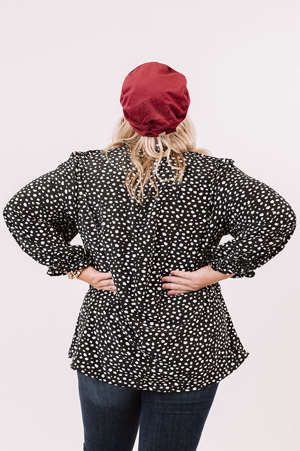 Belles And Brunch Shift Top In Black Curves-Beginning Fashion