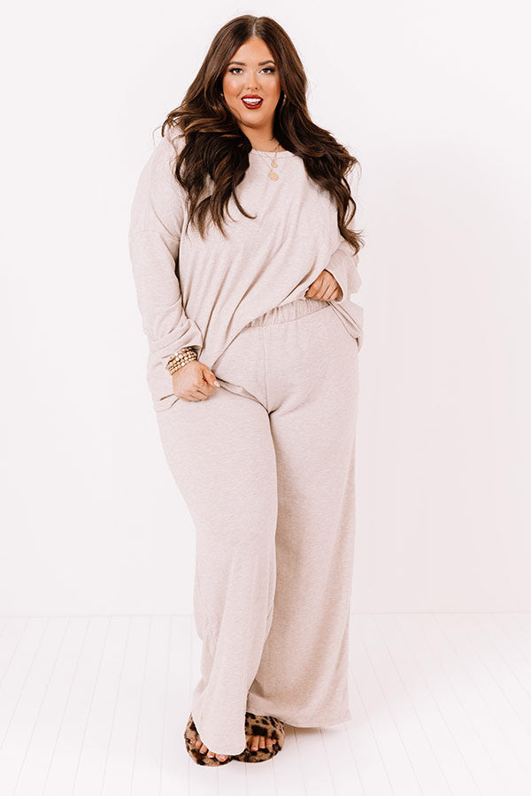 Coffee By Candlelight Pants In Birch   Curves-Beginning Fashion