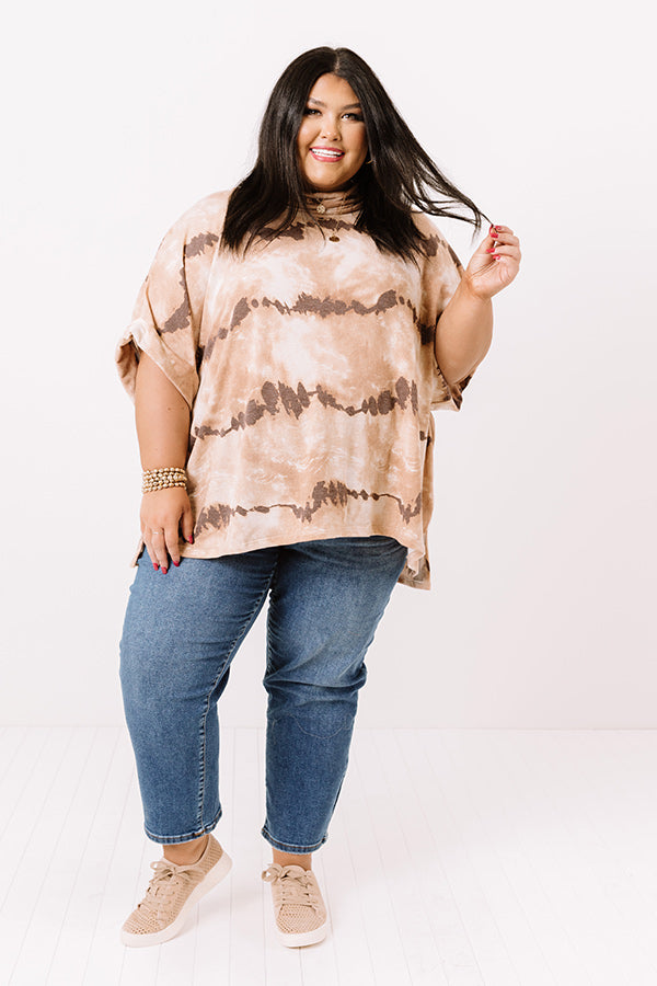 Good Terms Tie Dye Shift Top Curves-Beginning Fashion