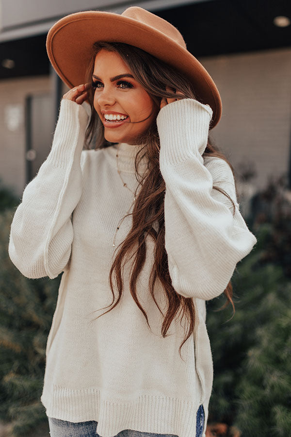 Harvard Charm Shift Sweater In Ivory-Beginning Fashion