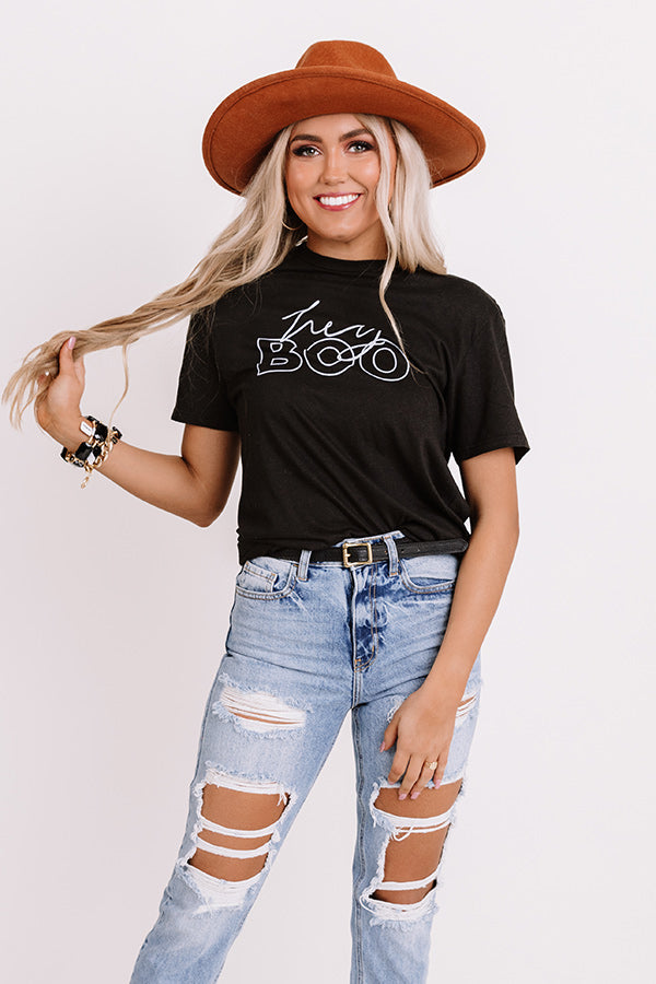 Hey Boo Tee-Beginning Fashion
