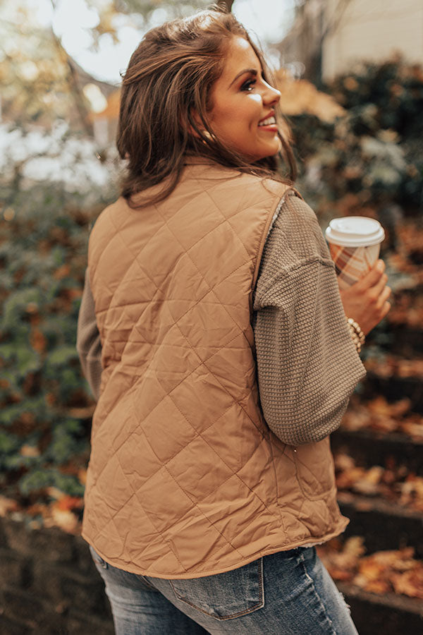 Blue Ridge Weekend Sherpa Lined Vest In Mocha-Beginning Fashion