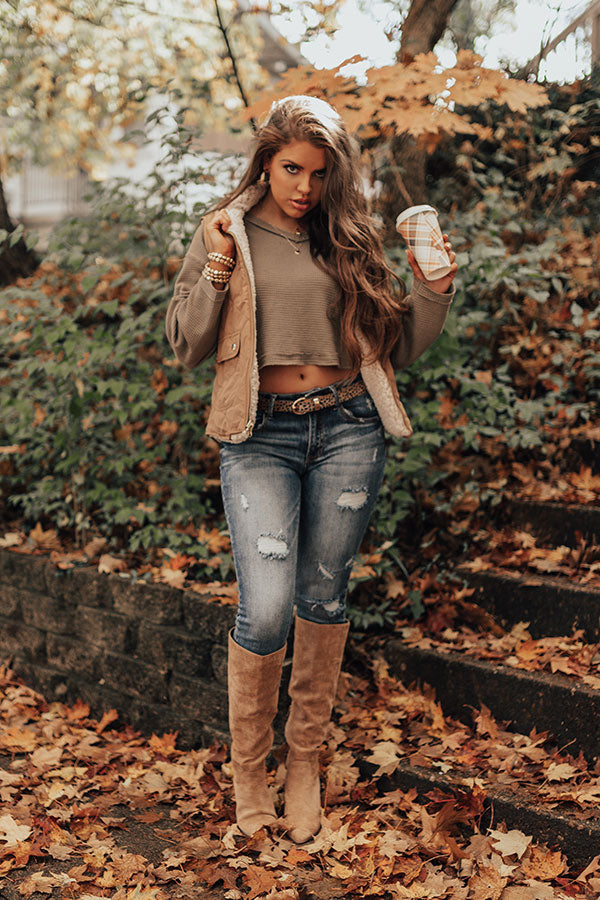 Blue Ridge Weekend Sherpa Lined Vest In Mocha-Beginning Fashion