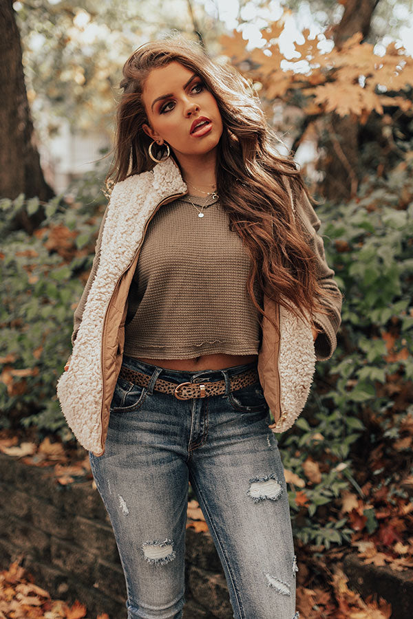 Blue Ridge Weekend Sherpa Lined Vest In Mocha-Beginning Fashion