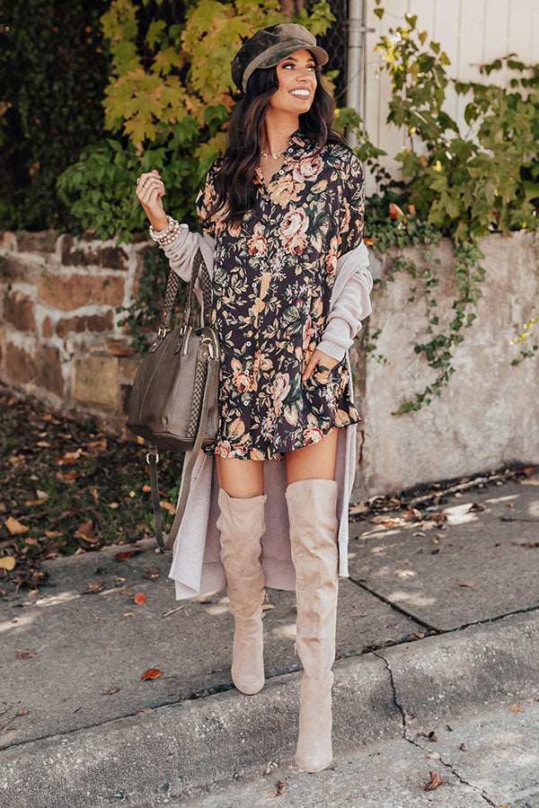 Canyons Over The Knee Faux Suede Boot in Taupe-Beginning Fashion