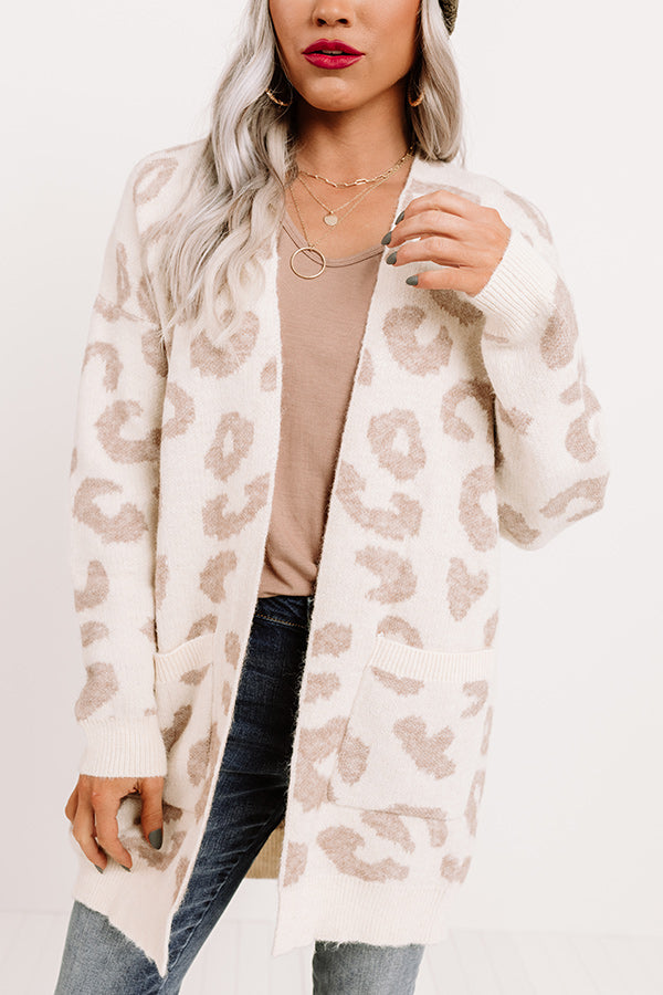 Extra Marshmallows Leopard Cardigan-Beginning Fashion