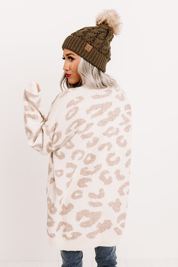 Extra Marshmallows Leopard Cardigan-Beginning Fashion
