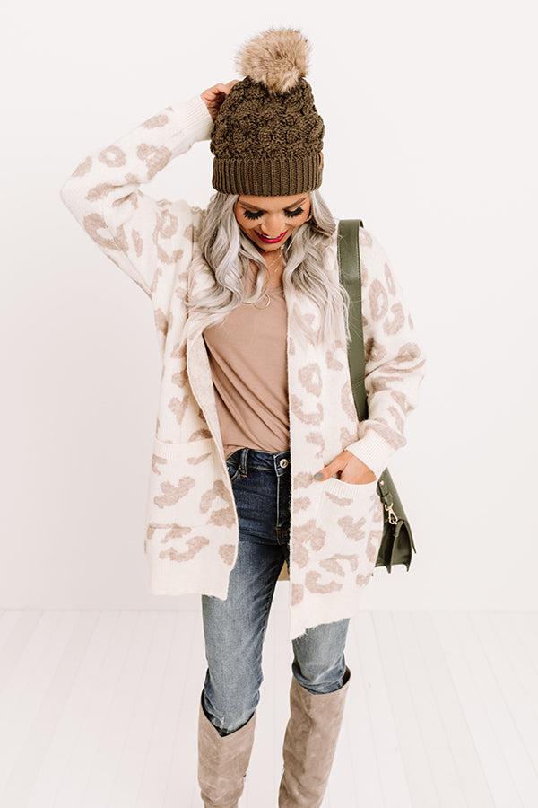 Extra Marshmallows Leopard Cardigan-Beginning Fashion