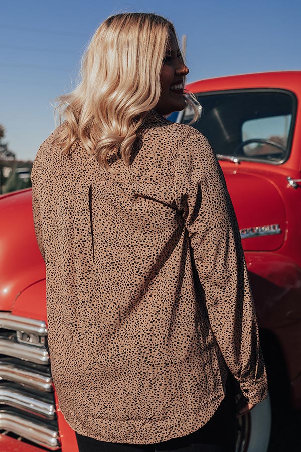 Blind Date Button Up Top    Curves-Beginning Fashion