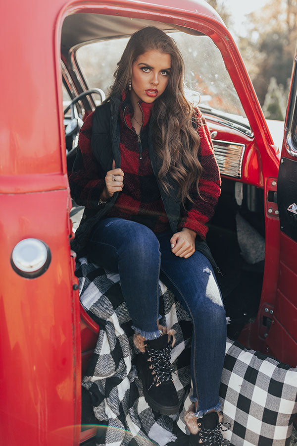 Big Bear Lake Quilted Vest in Black-Beginning Fashion