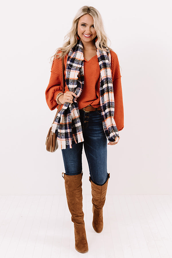 Blanket Of Snow Plaid Scarf-Beginning Fashion