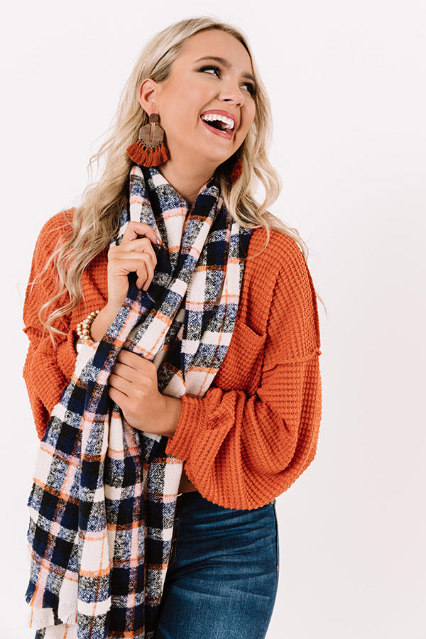 Blanket Of Snow Plaid Scarf-Beginning Fashion