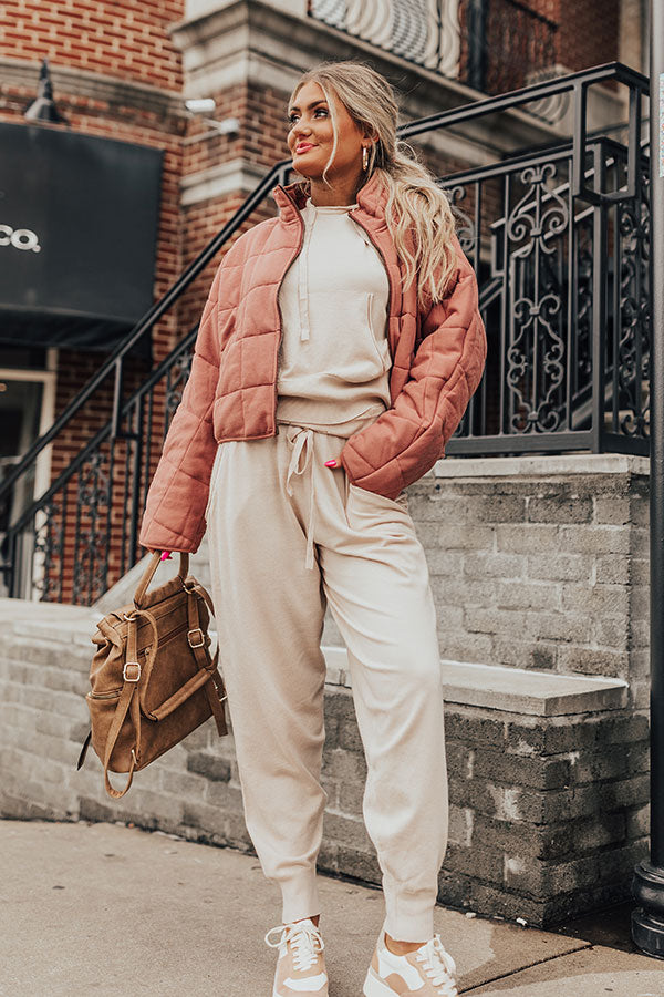 Blizzard On Broadway Jacket In Rustic Rose-Beginning Fashion