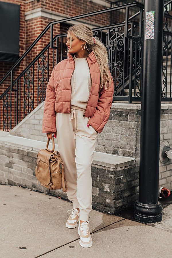 Blizzard On Broadway Jacket In Rustic Rose-Beginning Fashion