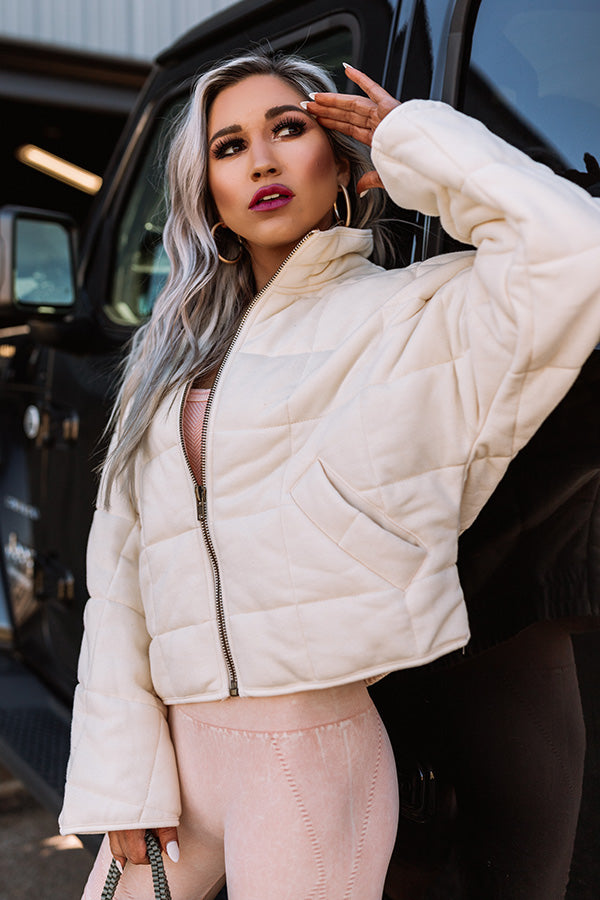 Blizzard On Broadway Jacket In Cream-Beginning Fashion