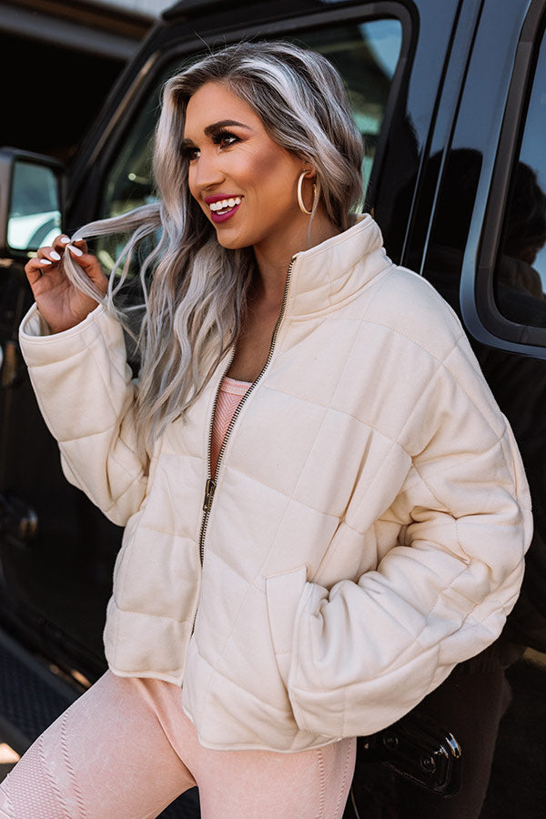 Blizzard On Broadway Jacket In Cream-Beginning Fashion