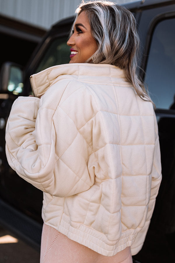 Blizzard On Broadway Jacket In Cream-Beginning Fashion