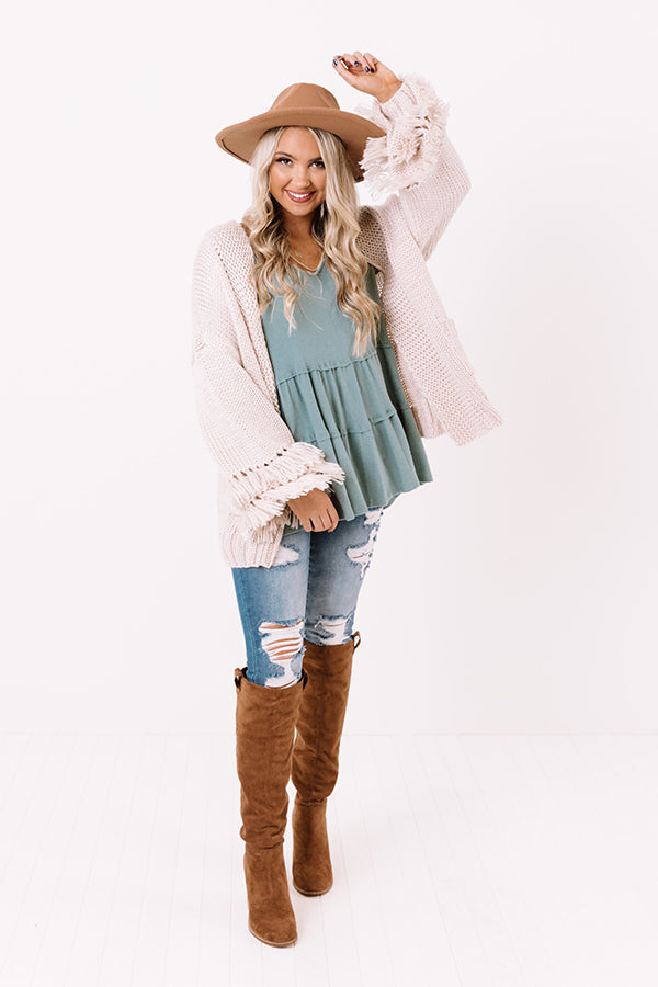 Hey Day Shift Top In Light Teal-Beginning Fashion