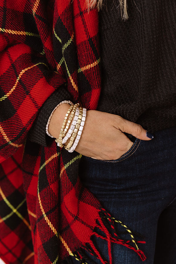 Hawaiian Happy Hour Bracelet Set In Silver-Beginning Fashion