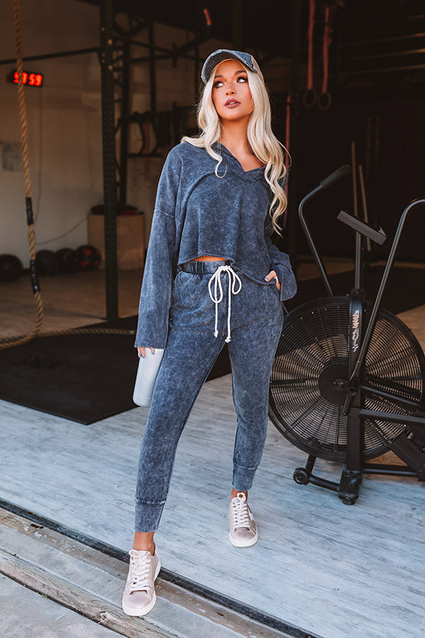 Coffee Over Crunches Knit Joggers-Beginning Fashion