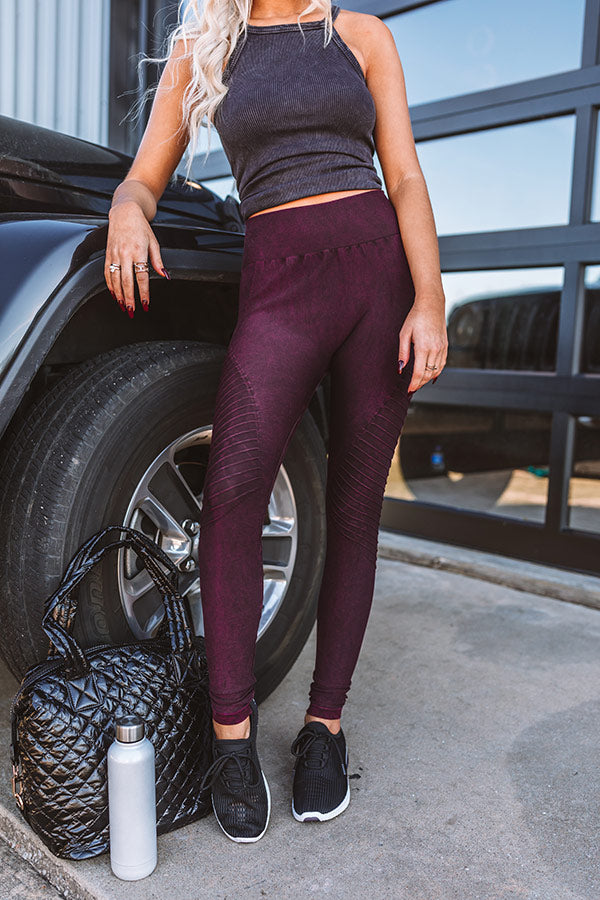 Finding Nirvana High Waist Legging In Maroon-Beginning Fashion