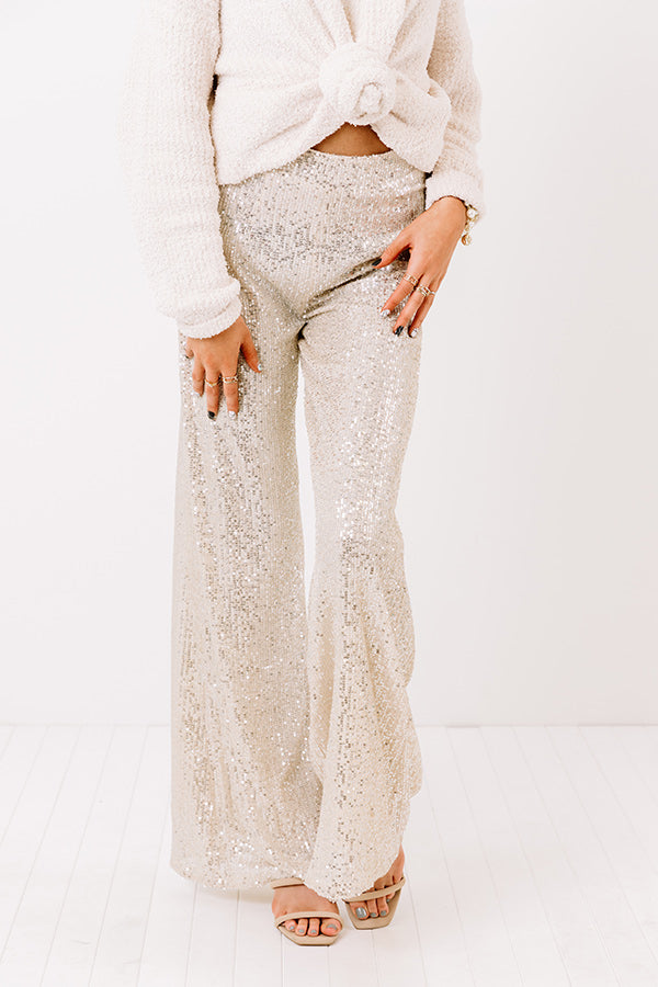 Best Kept Crushing Sequin Flares-Beginning Fashion