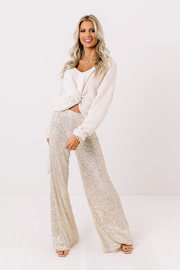 Best Kept Crushing Sequin Flares-Beginning Fashion