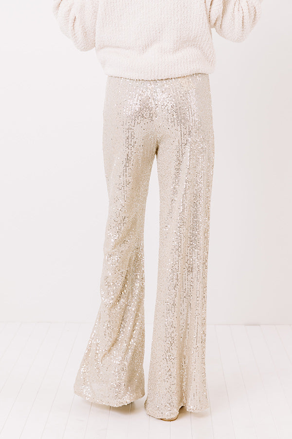 Best Kept Crushing Sequin Flares-Beginning Fashion