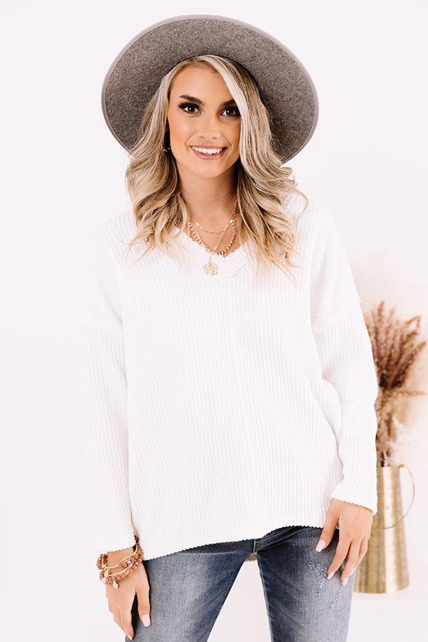 Gaining Momentum Shift Top In White-Beginning Fashion