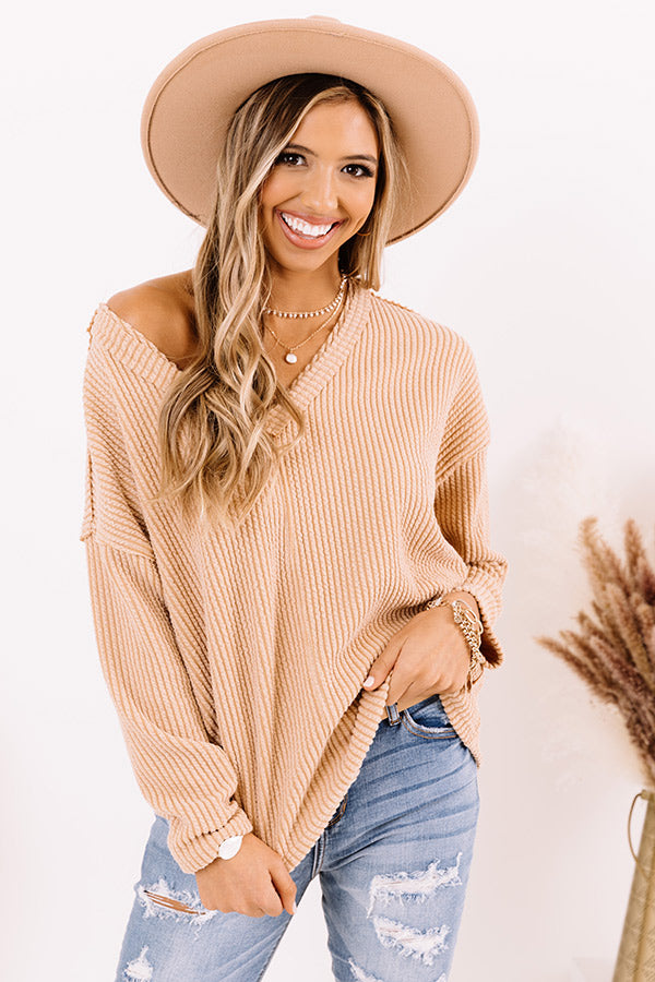 Gaining Momentum Shift Top In Light Camel-Beginning Fashion