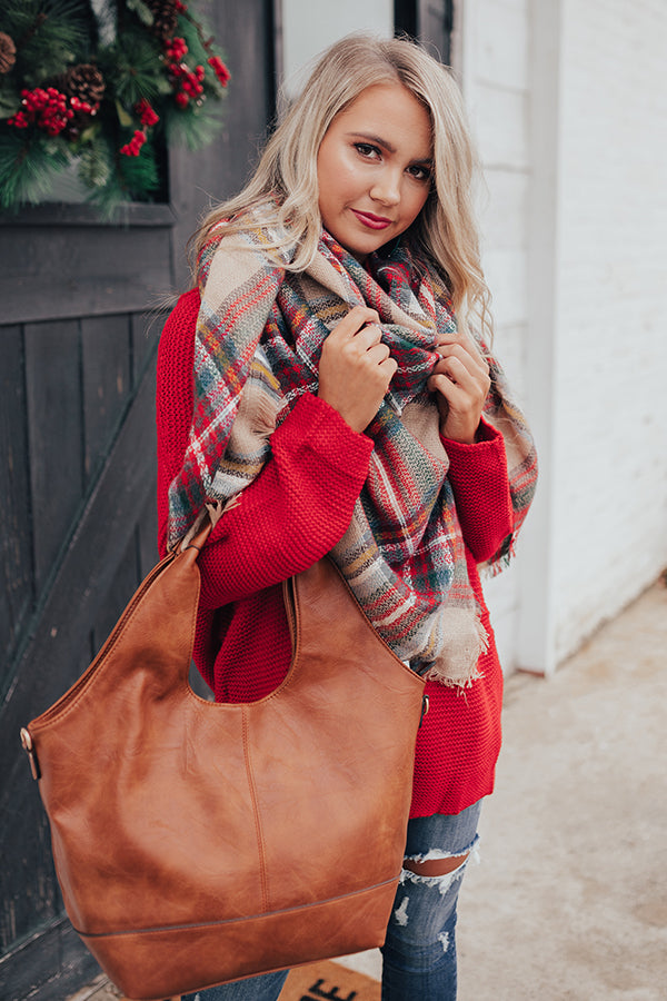 Cozy Love Blanket Scarf in Tan-Beginning Fashion