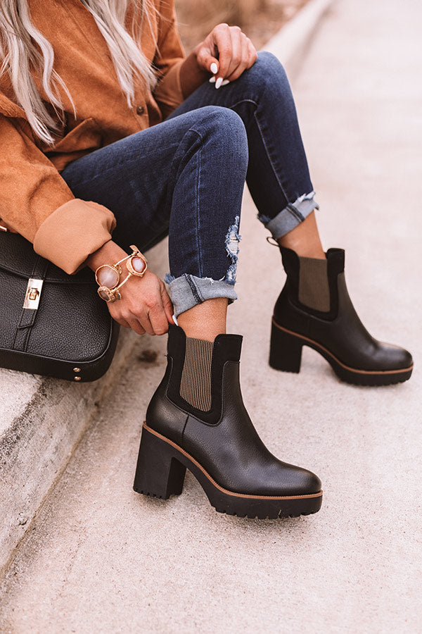 Good Day Faux Leather Boot in Black-Beginning Fashion