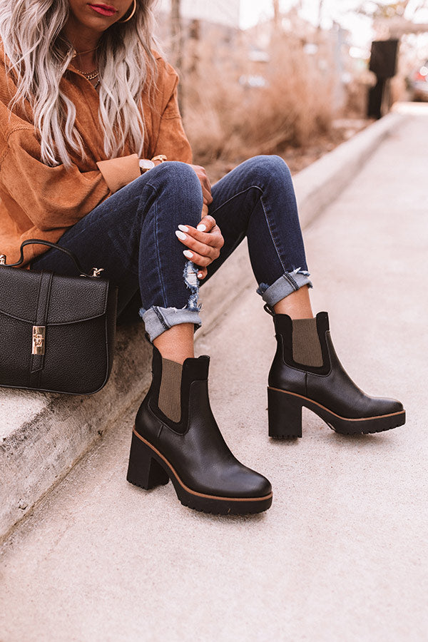 Good Day Faux Leather Boot in Black-Beginning Fashion