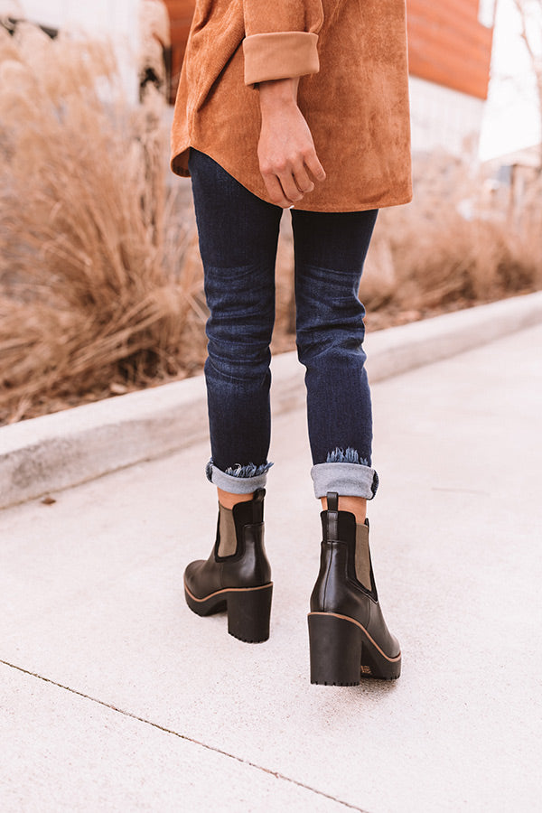 Good Day Faux Leather Boot in Black-Beginning Fashion